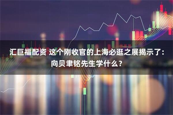 汇巨福配资 这个刚收官的上海必逛之展揭示了：向贝聿铭先生学什么？